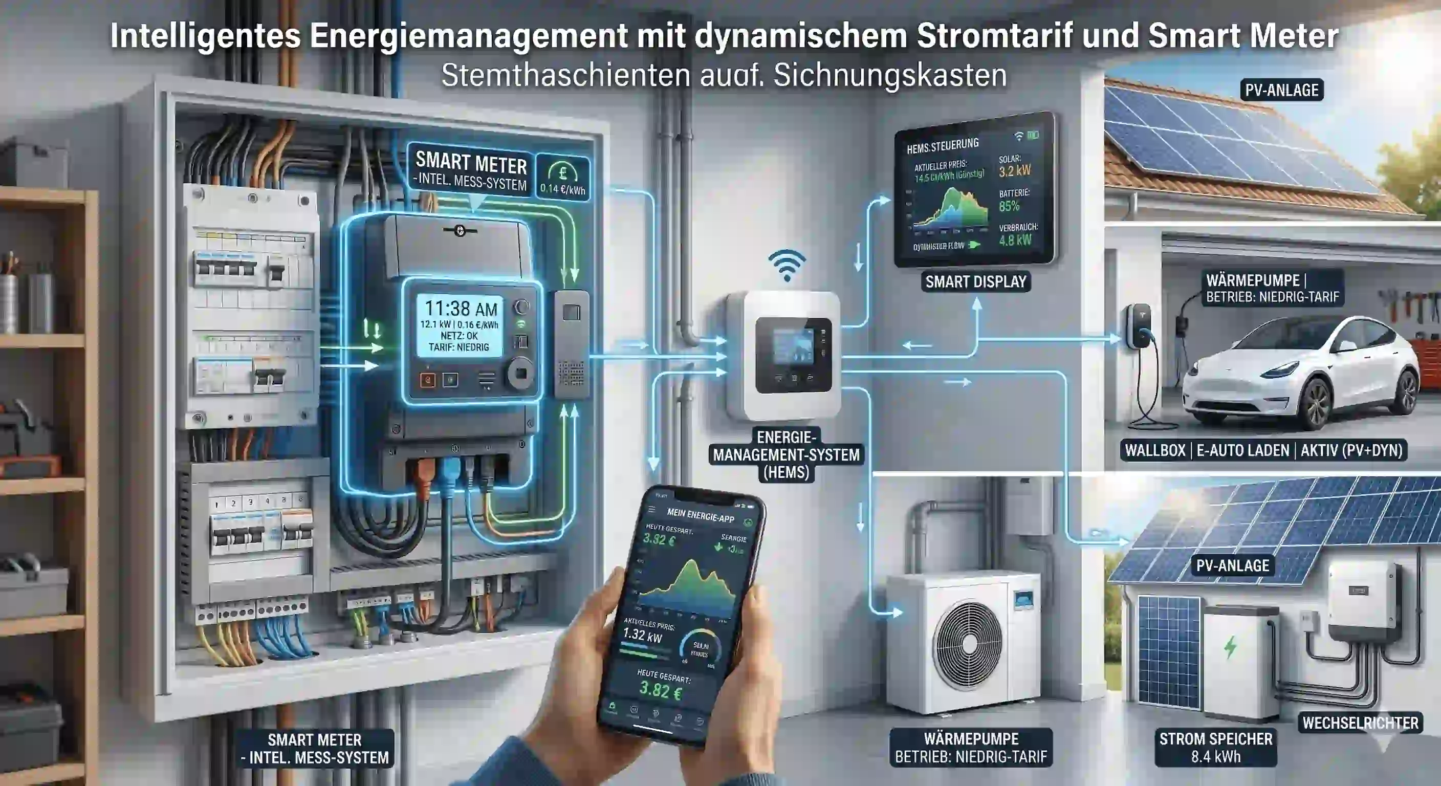 Intelligentes Energiemanagement mit dynamischem Stromtarif und Smart Meter